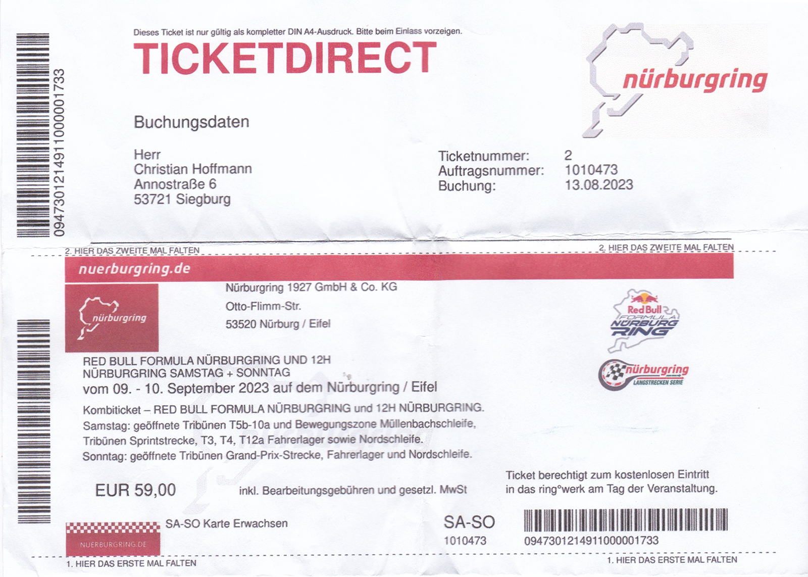 Ringknipser Ticket